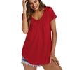 Stylish Women's Summer Short Sleeve Blouse In Vibrant Colors Plus Size Casual Tunic