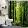 Водонепроницаемая шторка для душа Sunny Forest Path для декора ванной комнаты