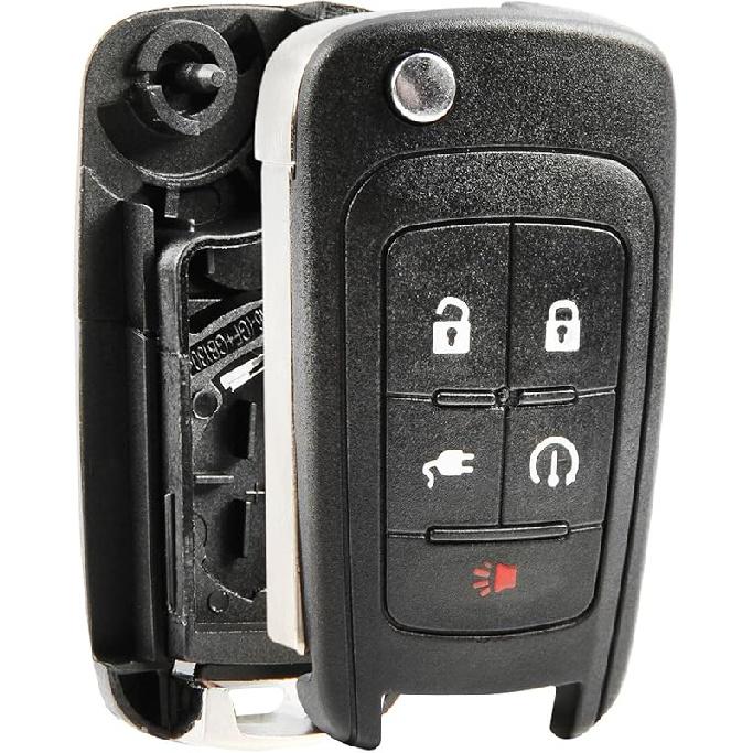 Replacement for 2011-2015 Chevrolet Volt 5-Button Remote Key Fob Shell Case OHT05918179