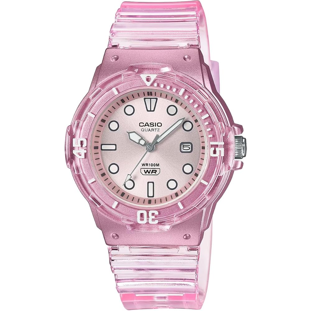 Casio LRW-200HS-4EV Аналоговые часы Прозрачно-розовые Женские Детские Импортная модель