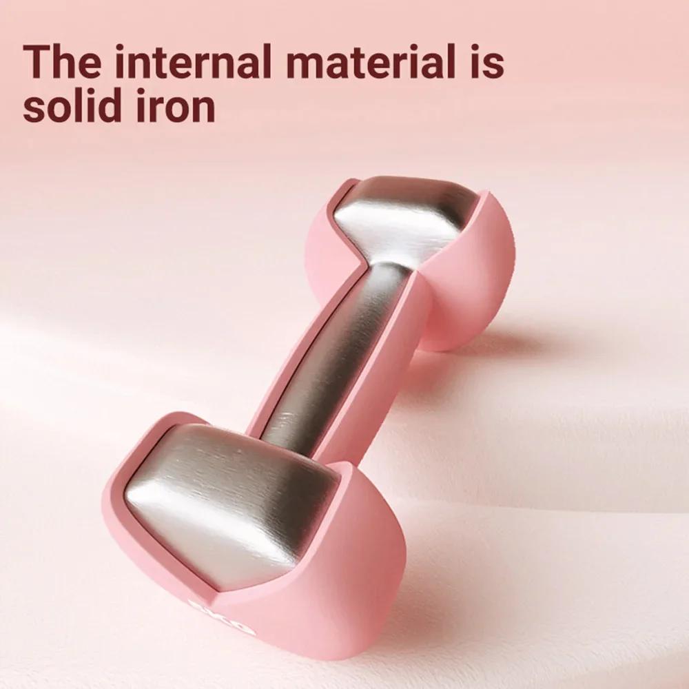 Yoga Exercise Neoprene Dumbbell & Weights - Cast Iron Hand Gym for Arm Muscle Training | Workout with Attached Yoga Strap