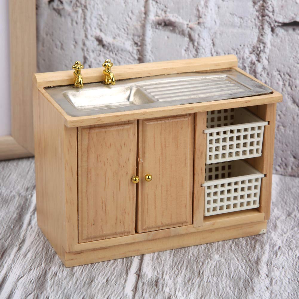 Миниатюрная кукольная мебель для мытья посуды из березы для домашнего использования для детей, стол, 112 Износостойкий