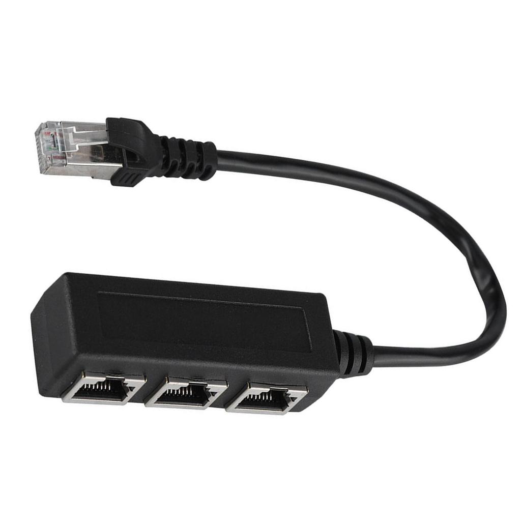 Удлинительный кабель Ethernet с 1 штыревым и 3 гнездовыми портами, соединительный разветвитель