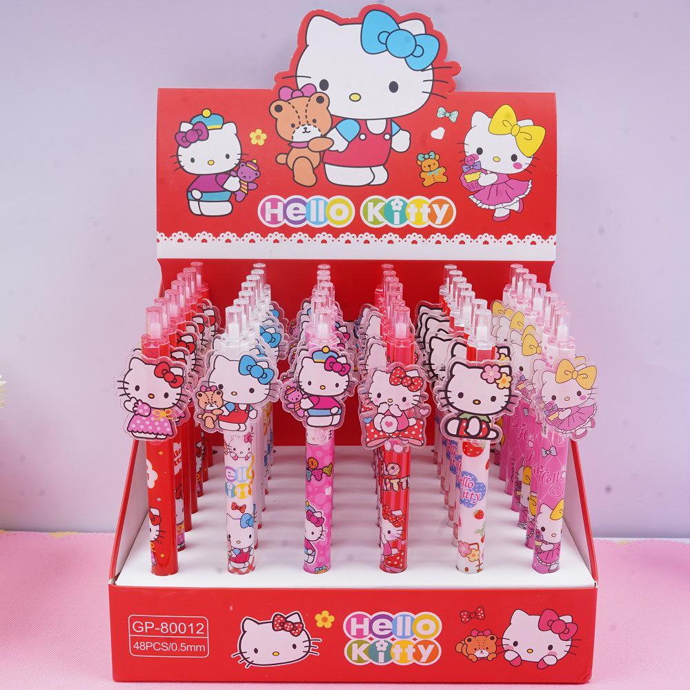 Акриловая ручка-стикер Hello Kitty с быстрым высыханием: Гладкая шариковая ручка-клик для студентов