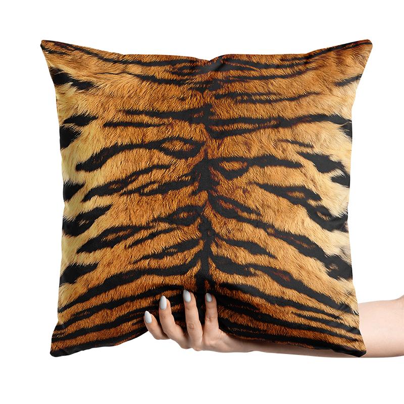 Aertemisi Tiger Fur Print Throw Pillow Cushion Covers Cases Pillowcases 45Cm X 45Cm