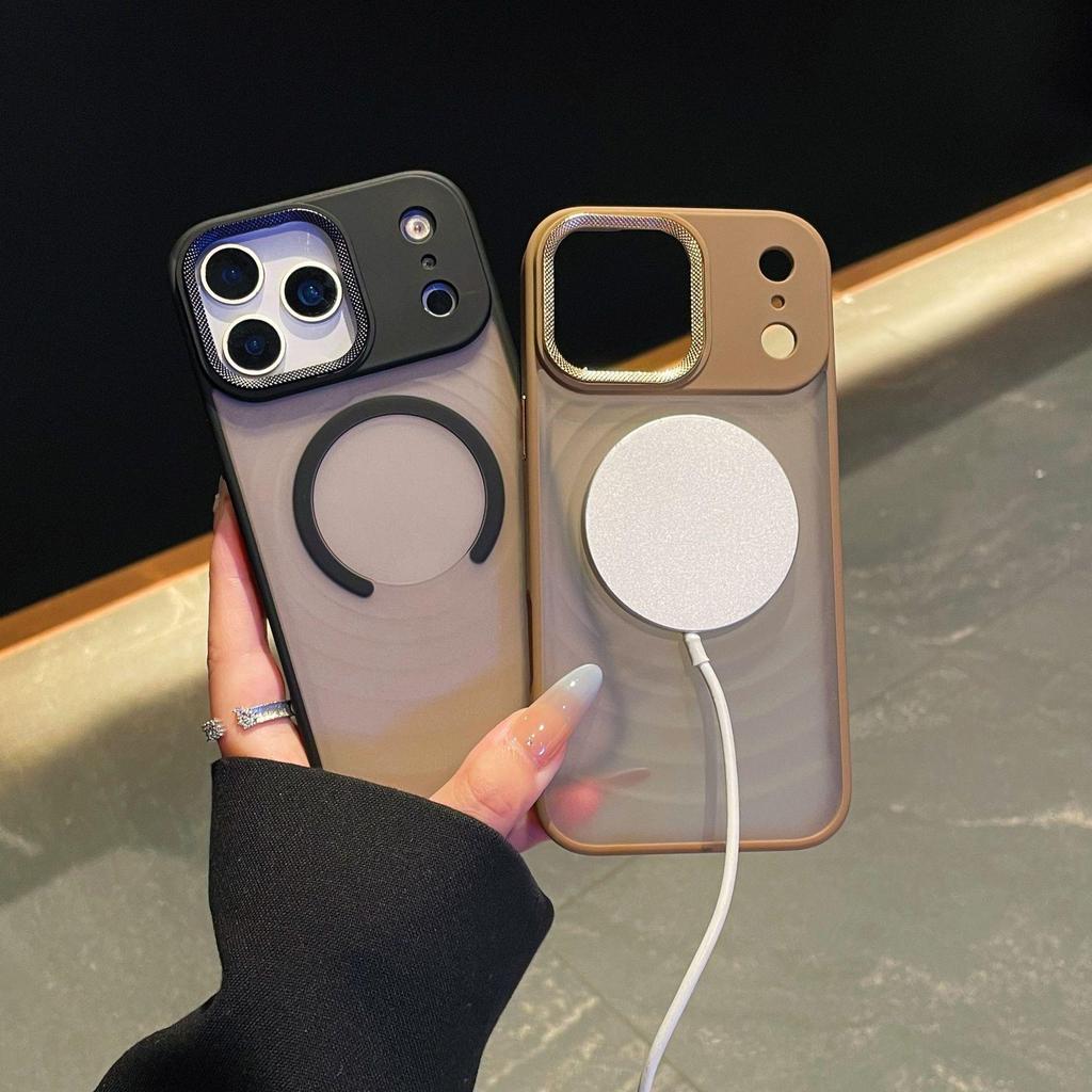 Минималистичный радужный магнитный чехол для телефона Apple 17Pro/16Plus/15/14 - Конфетные цвета, Ударопрочный дизайн.