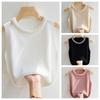 Корейские трикотажные жилеты женские топы однотонные топы без рукавов Blusas Mujer De Moda летние новые модные женские топы без рукавов с бисером повседневные тонкие топы