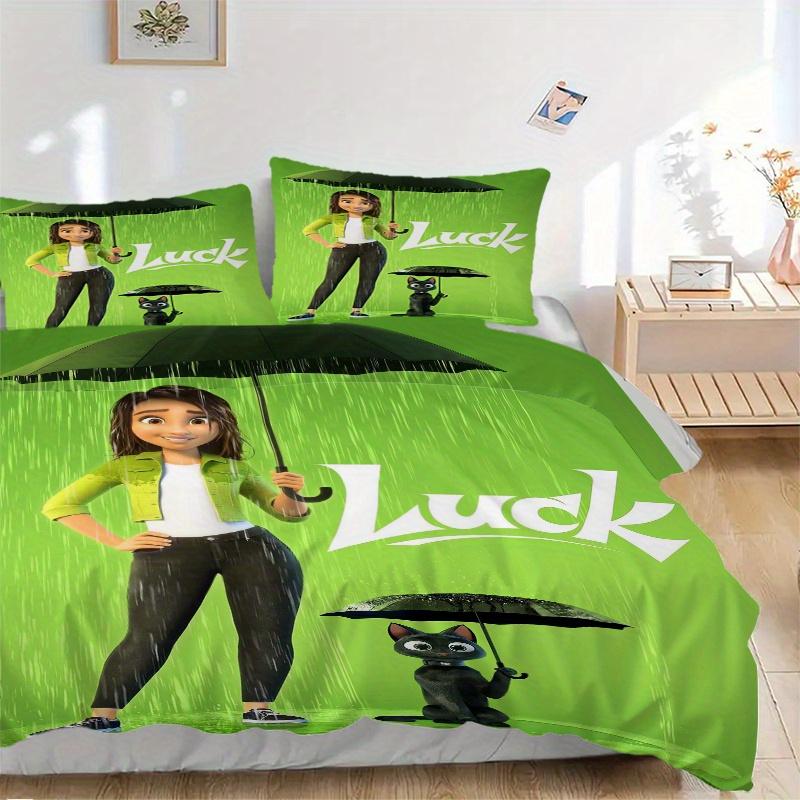 3pcs Luck Quilt Cover Set, Soft and Cozy Bedroom, Guest Room and Dorm Decorative Bedding 3-Piece Set 1 Quilt Cover + 2 Pillow Shams.Q065