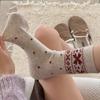 Носки Средние носки-трубы Сезон Теплые Ретро Шерстяные носки Утолщенные чулки Пасторальные Носки для наслоения Женские