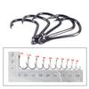 500PCS Fishhooks Fish Hooks with Barbs 10 Sizes Carbon Steel Fishing Hooks with Portable Storage Box