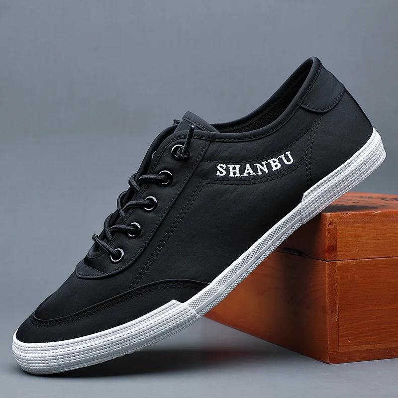 Большие размеры 46 Мужские повседневные кроссовки из вулканизированной ткани для ходьбы Молодежные легкие дышащие мужские кроссовки для бега на плоской подошве со шнуровкой Теннисные туфли