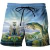 Men Shorts Summer 3D Printed Casual Ordinary Youth Beach Short Pants Spring Little Stretch Short Trousers