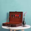 PU Leather Document Storage Box Handheld Key Toolbox Leisure Room Delivery Box  Women Men