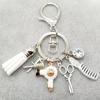 1PC Jewelry Charm Fashion Gift Hairstyle New Hairdressing  Keychain Tassel Scissors Dryer