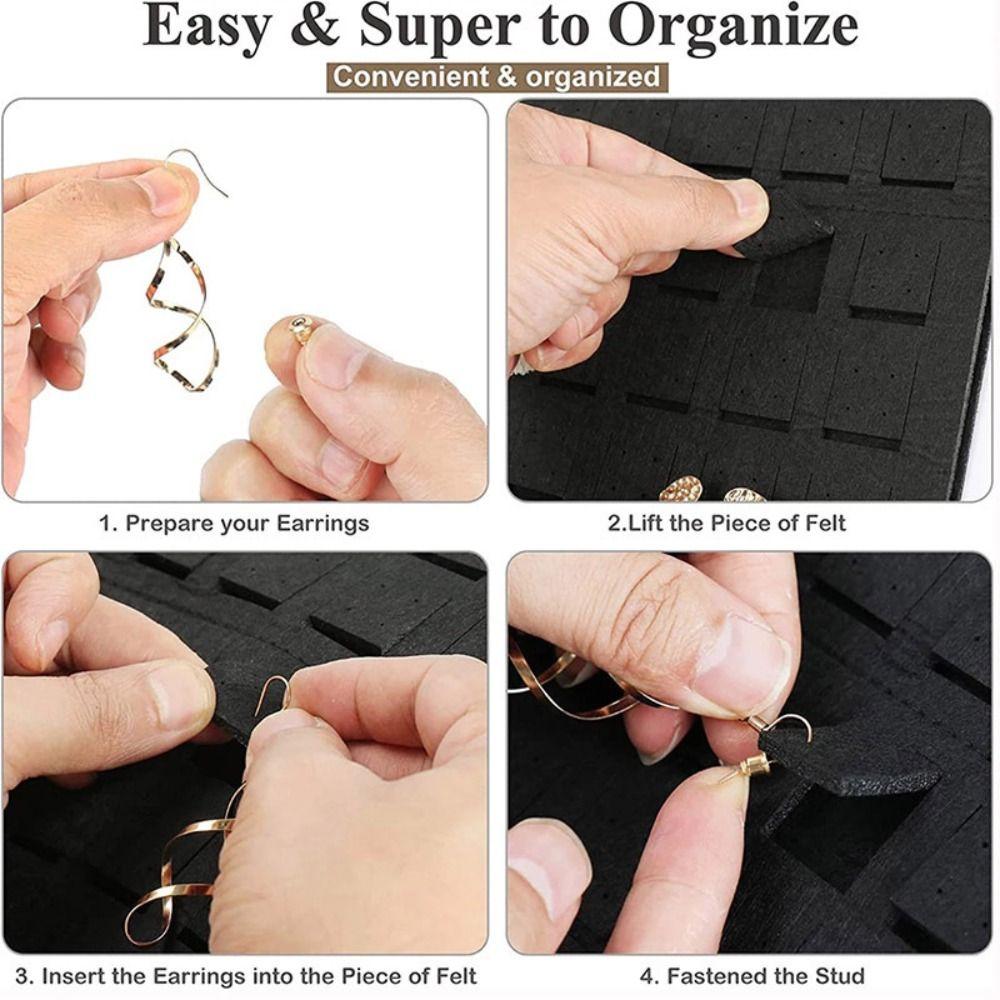 Wall Hanging Earring Storage Rack Multicolor Jewelry Organizer Bag Earring Display Stand  Ring