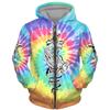 Spring Autumn Men's Zipper Hoodie Sweatshirts 3D Animal Lion Beast Printing Hooded Pullover Fashion Jacket Casual Sportswear