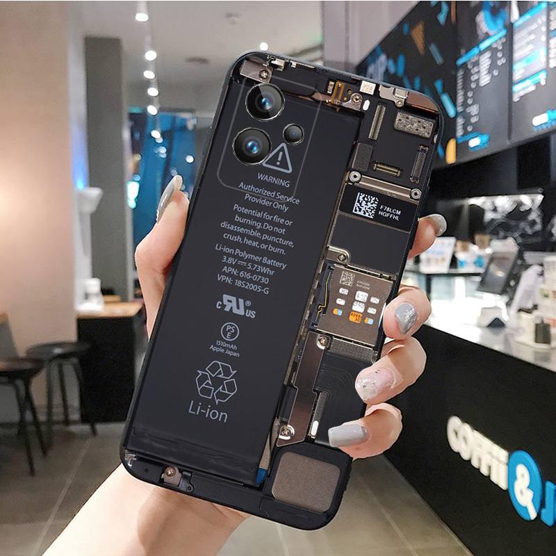 Чехол для телефона с аккумуляторной платой для Realme GT 2 Pro X2 Pro XT C25S 9 8 7 6 Pro GT Master C3 C21 C21Y C11 C35 C31 X3 SuperZoom