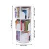 3-ярусная вращающаяся книжная полка, 360-градусная вращающаяся книжная полка-витрина, штабелируемый книжный органайзер, поворотная круглая книжная полка для спальни