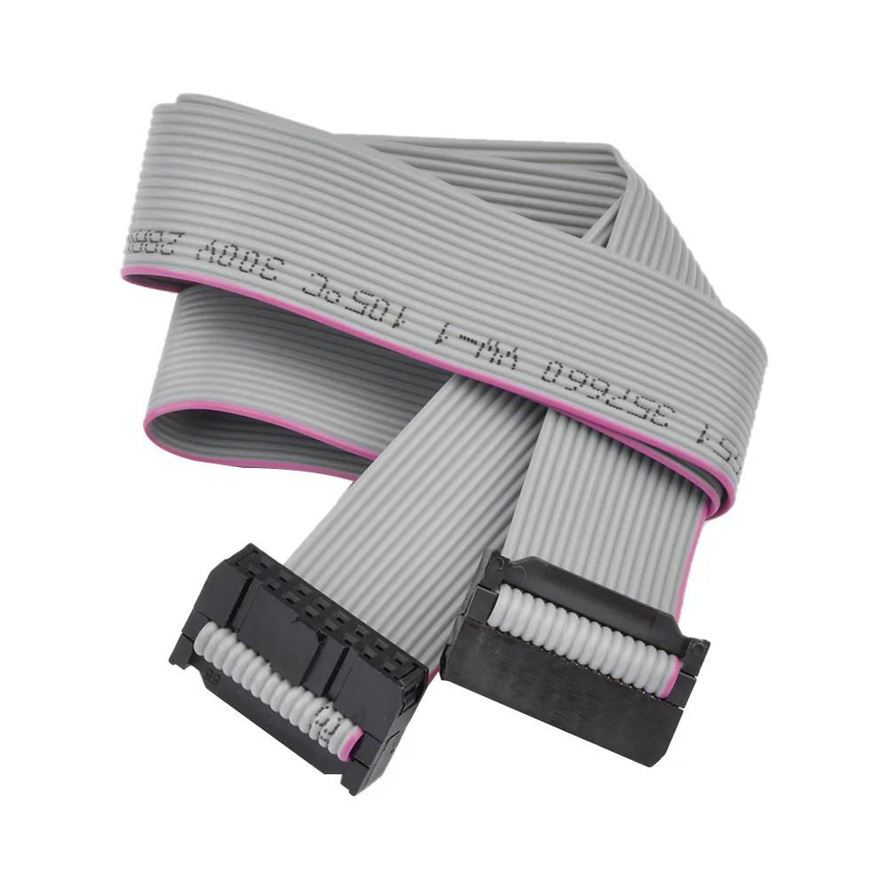 1Pcs 2.54MM Pitch JTAG ISP AVR Download Cable Wire FC-16P Connector 55cm 88cm LED Display Data Cable