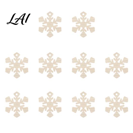 Holiday Party Hanging Decor 10Pcs 2D Wooden Christmas Ornaments Blank DIY Craft Tags Indoor Festive Tree Decorations Unfinished Wood Slices