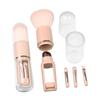 Портативный телескопический набор кистей 5-в-1 Кисть для макияжа Силиконовая головка Кисть для губ Кисть для консилера Кисть для теней для век Инструмент для красоты