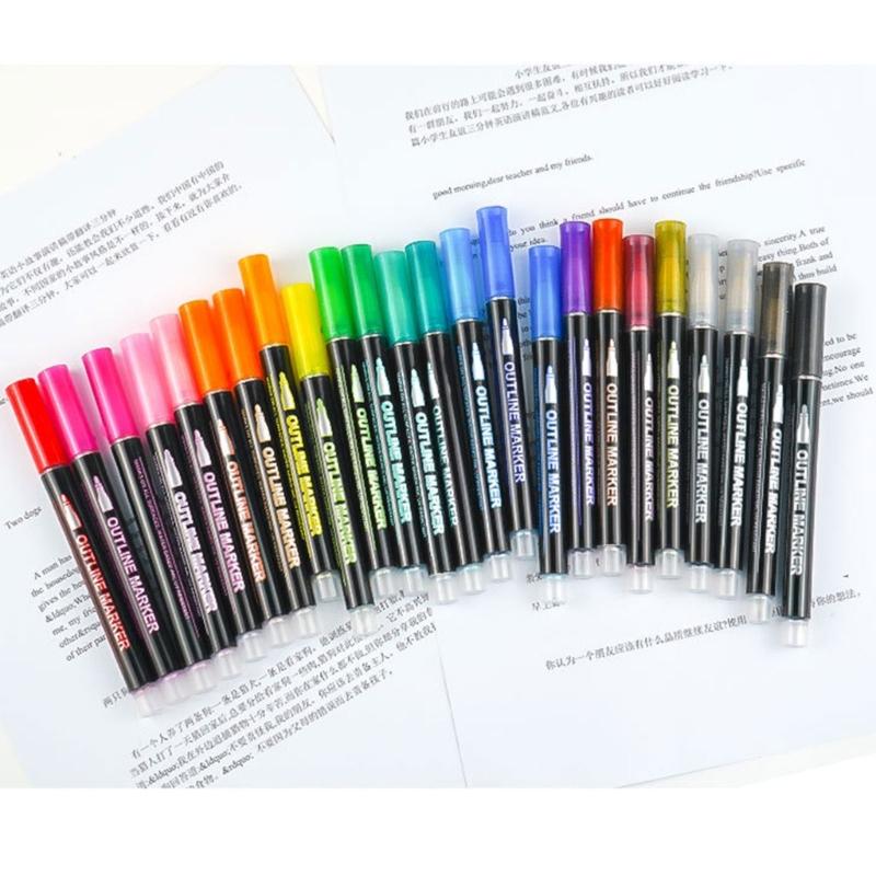 Marker Pen for Smooth Flow Glitter Gel Pen For Drawing Writing On Multiple Surfaces Fade Resistant Art Tools