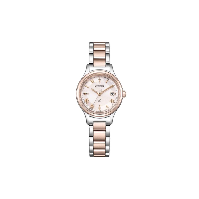 CITIZEN xC series XC series 50m waterproof solar Quartz super titanium strap women's watch gold dial ES9496-64W