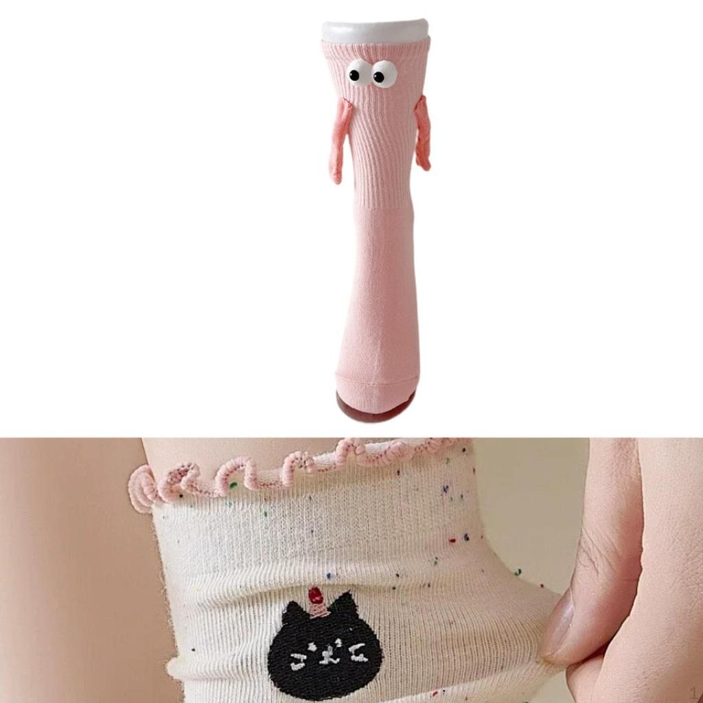 Парные носки Держащиеся за руки Повседневные Длинные гольфы Складываемые Средней длины Трубчатые Ниточные Смешные