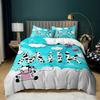 Cows Duvet Cover Set 3D Animals Black White Milk Cows King Queen Size Polyester Comforter Cover For Boys Girls Kids Bedding Set