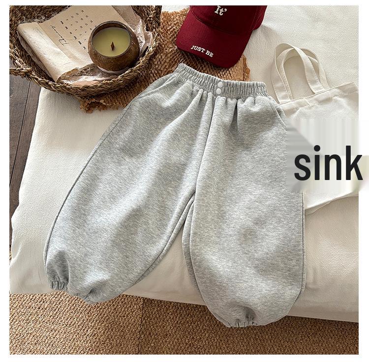 Children's Spring/Autumn Sporty Sweatpants - Unisex, Loose Fit, Versatile and Stylish Korean Baby Trousers