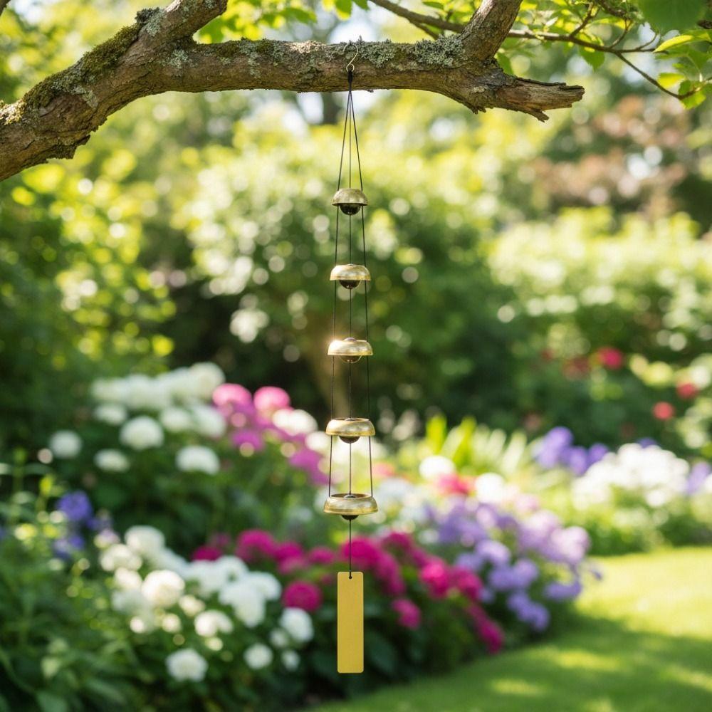 Crisp Sound Temple Wind Bell 3/5 Layer Wishing Wind Chime Balconies