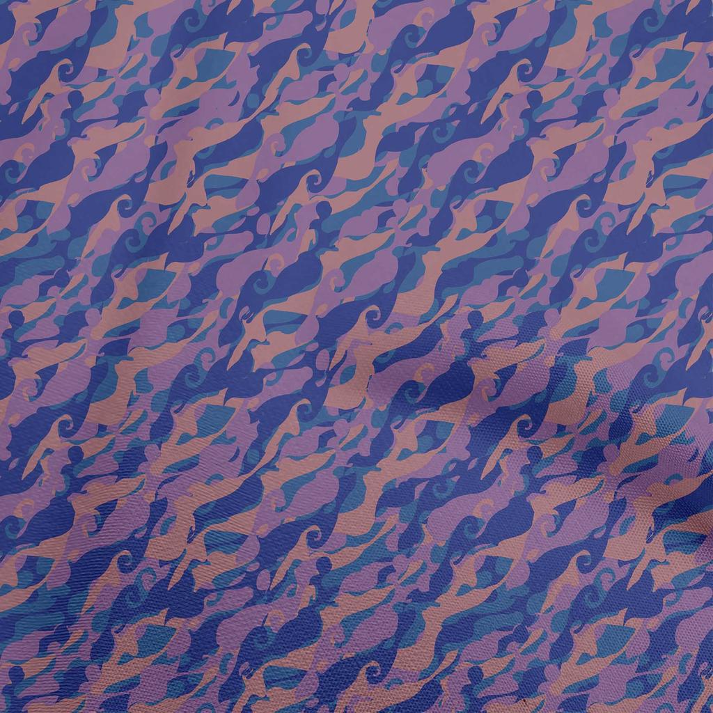 oneOone Ткань Cotton Flex Blue2 Abstracts Швейный материал с принтом Ткань по ярдам 40 дюймов