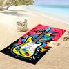 Vivid electric rhythm art Print beach towel, quick drying, suitable for travel, outdoor sports, jogging, the beach and swimming, gift