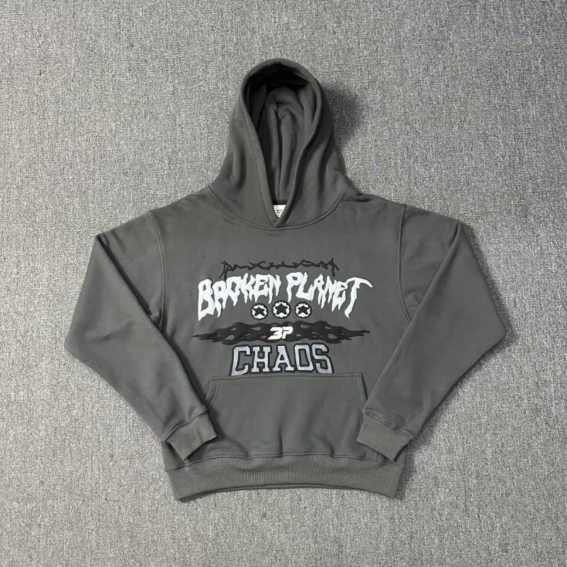 Сет Худи Broken Planet Streetwear С 3D Объемным Принтом Свободный Крой Хлопковая Толстовка Мужская