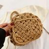 Small Design Straw Woven Bag Women New Summer High Grade Handbag Water Bucket Bag Westernized Beach Crossbody Bag