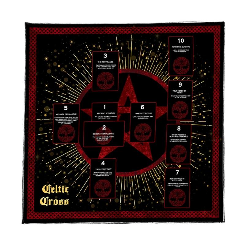 Чтение карт Звездный узор Таро Скатерть для карт Алтари Ткань для алтаря Гадания Скатерть для карт Гобелен