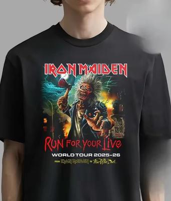 Run For Your Lives World Tour Репринт Черная Унисекс Футболка для Фанатов S-4XL Унисекс Футболка