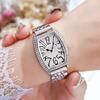 Fashion light luxury steel belt watch retro wine barrel quartz women's watch niche gypsy women's watch