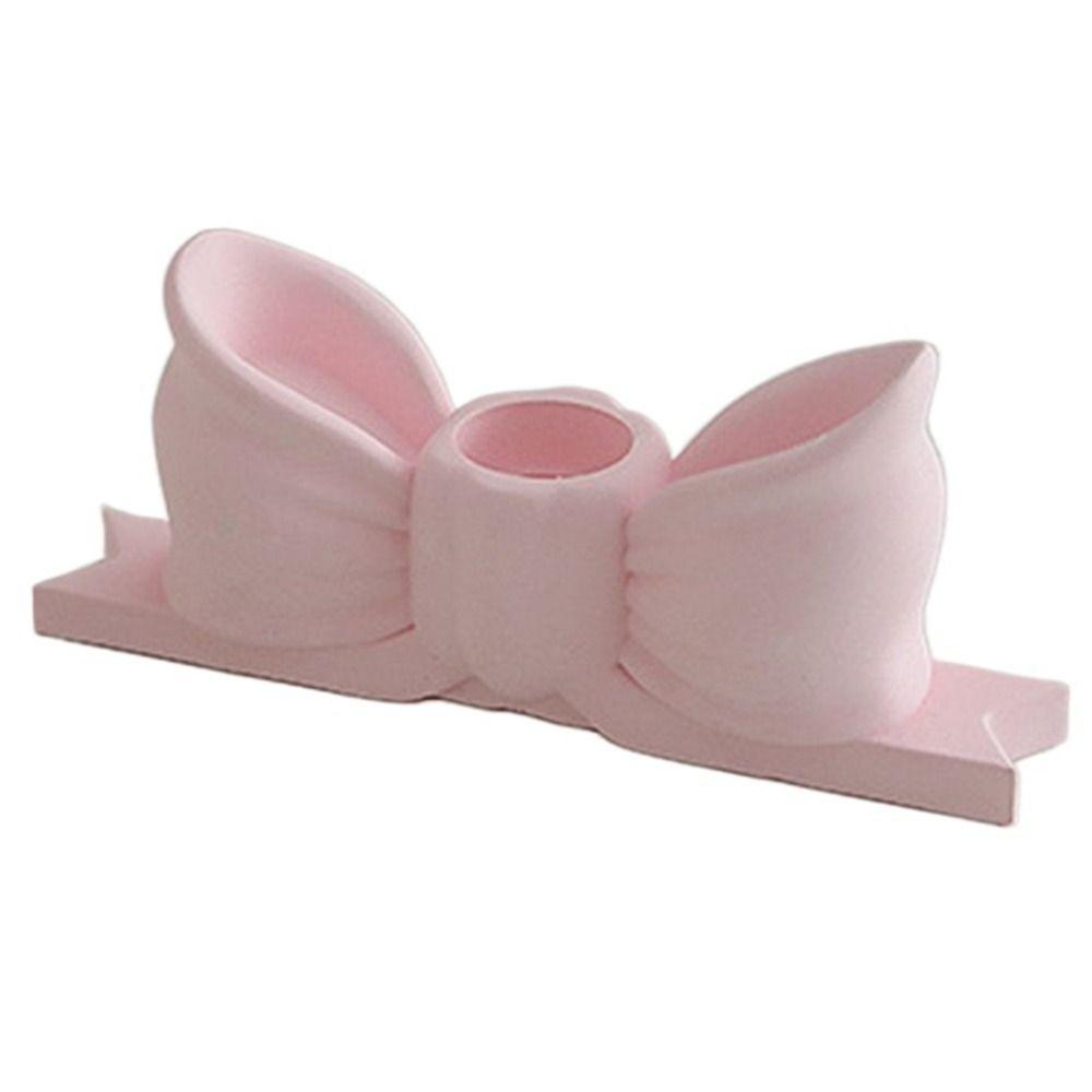 Ins Gypsum Candlestick Holder Plaster Mini Candle Stands Gift Bow Candle Holder Table Decorations