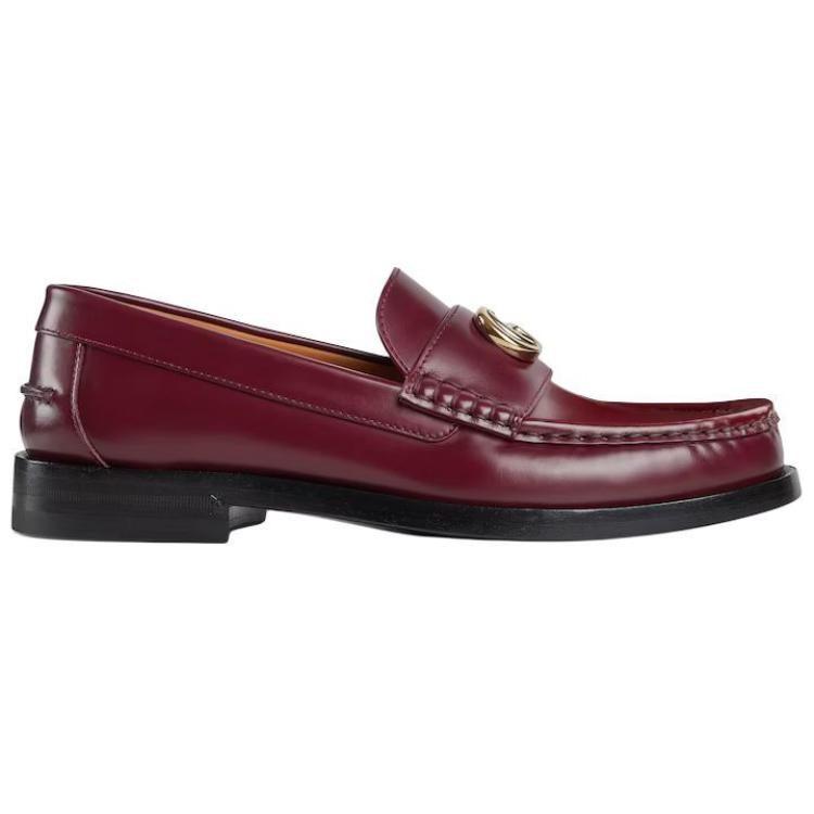 Gucci Кожаные лоферы Double G Женские Красные 816333 17X00 6207