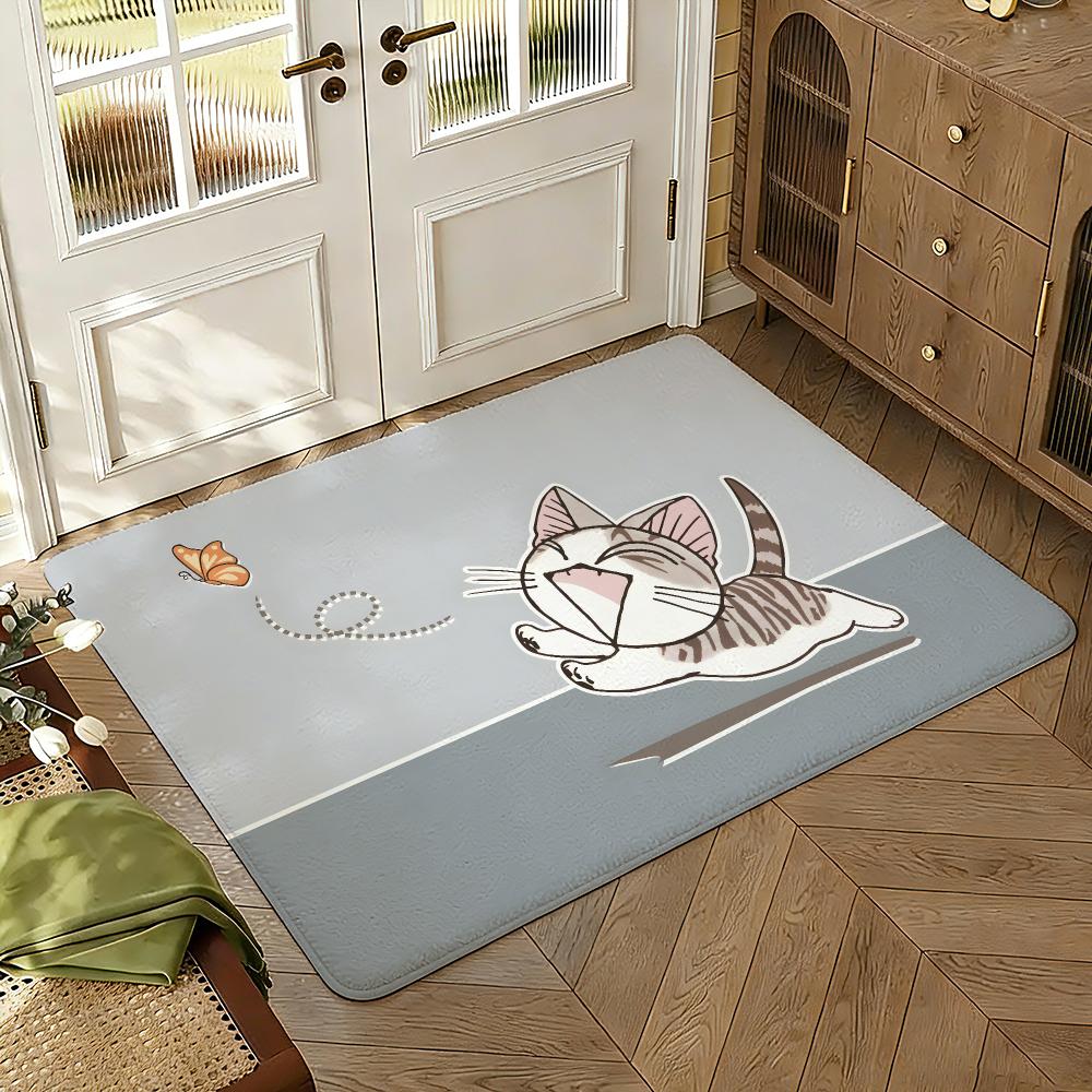 Chi's Sweet Home Floor Mat Soft Thickened Absorbent Non-Slip Bedroom Living Room Door Mat Home Decor Flannel Rugs