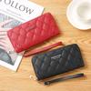 New Long Short Wallet Women's Fashion Credit Card Bag Purse Zipper Handbag Embroidered Heart Mobile Phone Money Coin Bag Case