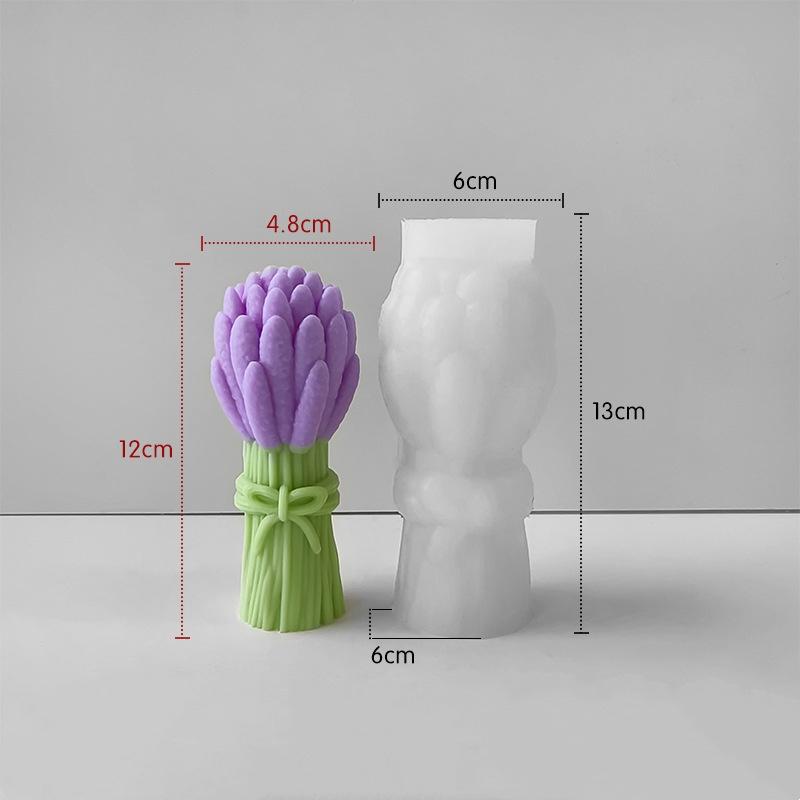 3D силиконовая форма для букета тюльпанов, сделай сам, цветы, ароматические свечи, пластырь, орнамент, формы, подарок ручной работы, мыло, принадлежности для изготовления свечей