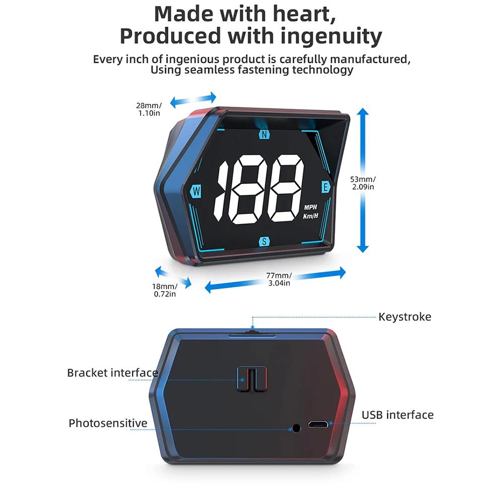 G20 HUD GPS Автомобильный Цифровой Спидометр Проекционный Дисплей Универсальный Крупный Шрифт Предупреждение о Превышении Скорости Для Всех Автомобилей Электронные Аксессуары