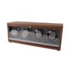 Automatic Watch Winders Black Walnut Grain Wood Mechanical Manual PU Travel Watch Winder Box Grey