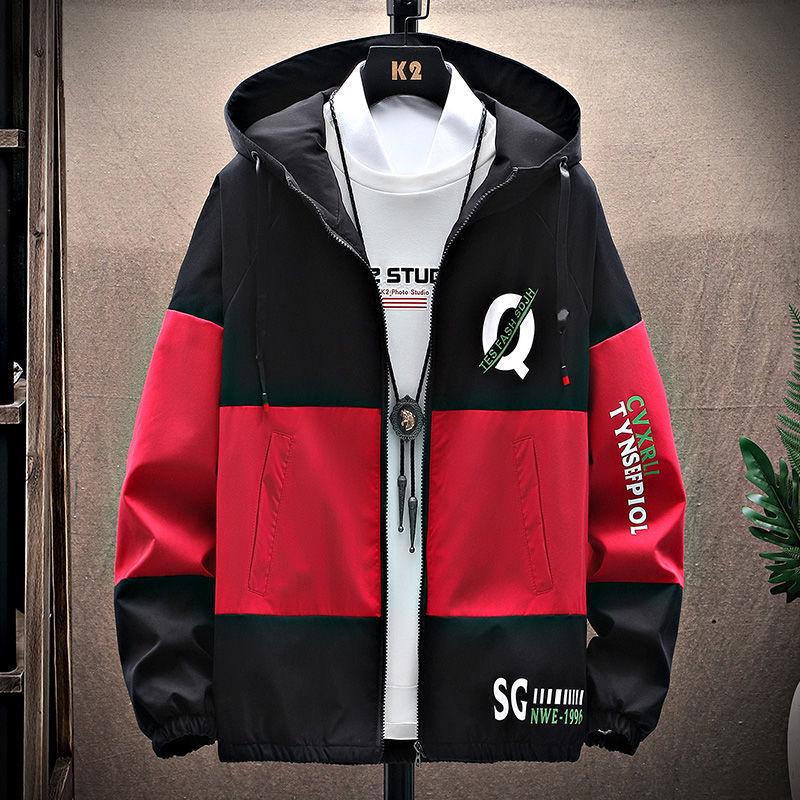 Мужская модная рабочая куртка с капюшоном в корейском стиле для подростков