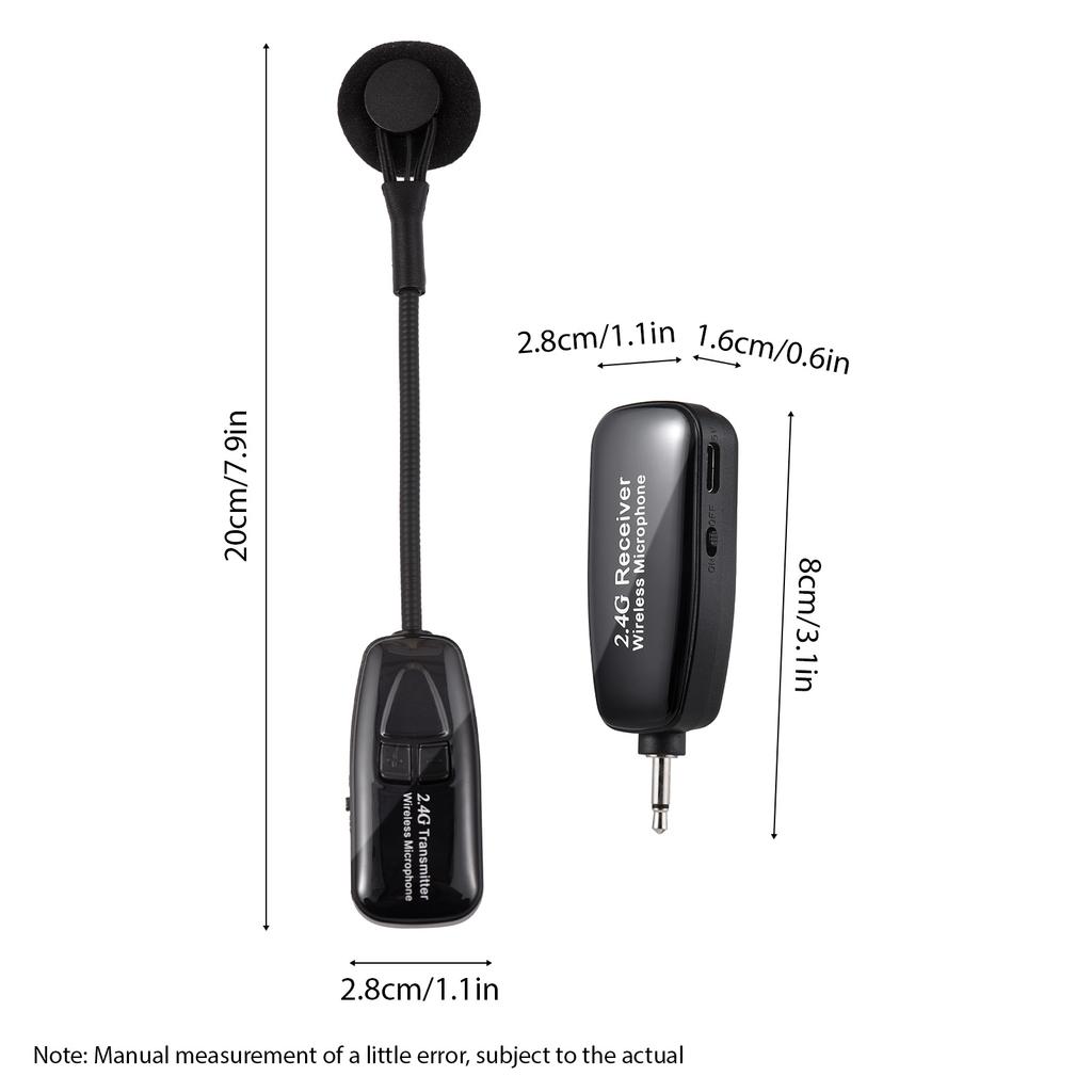2.4G Saxophone Wireless Microphone Receiver Set Noise Reduction Outdoor Professional Stage