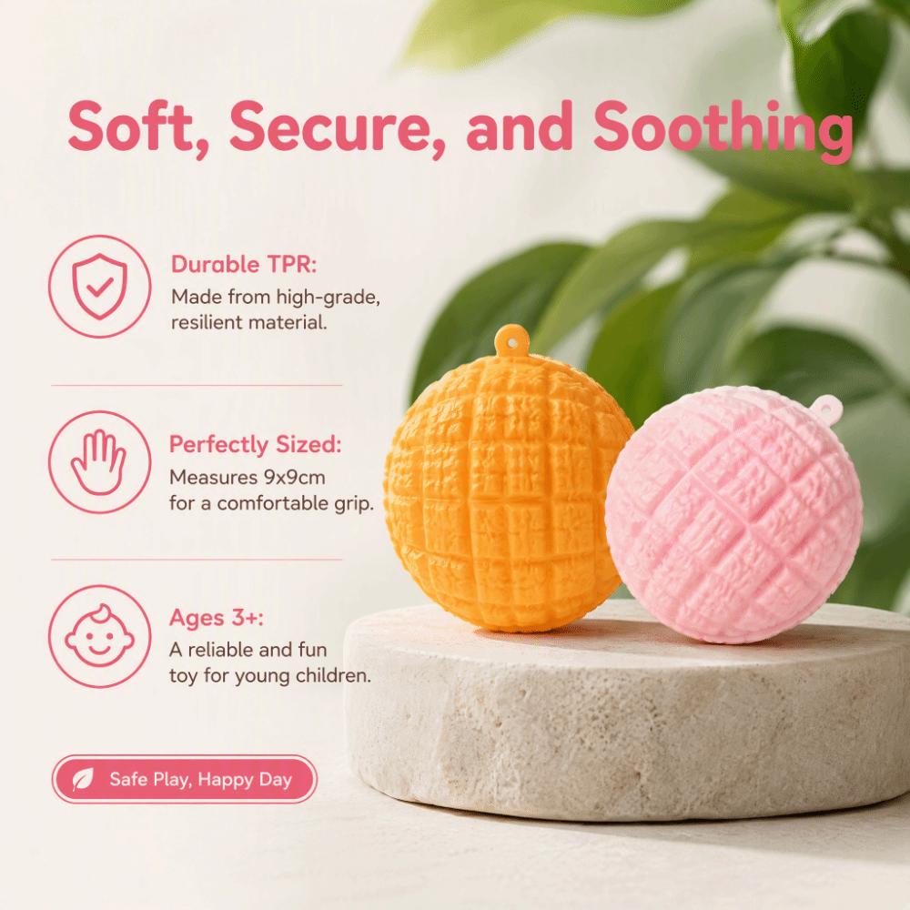 Non-Bounce Noodle Squeeze Toys Food-Shaped Sensory Fidget Ball Pineapple Bun Squishy Xmas Gift
