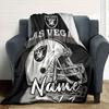 Raiders Helmet Las Vegas Team Logo Customized Your Name Blanket Lightweight And Comfortable Warm Blanket Suitable For Bed Home Chair Office Sofa