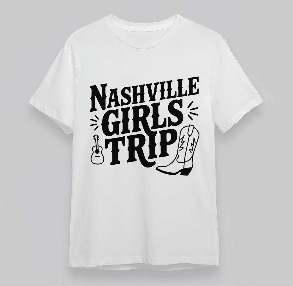 Women's Oversize T-Shirt Mens Womens Tees Top With Nashville Nights Squad Graphic White Cotton Top